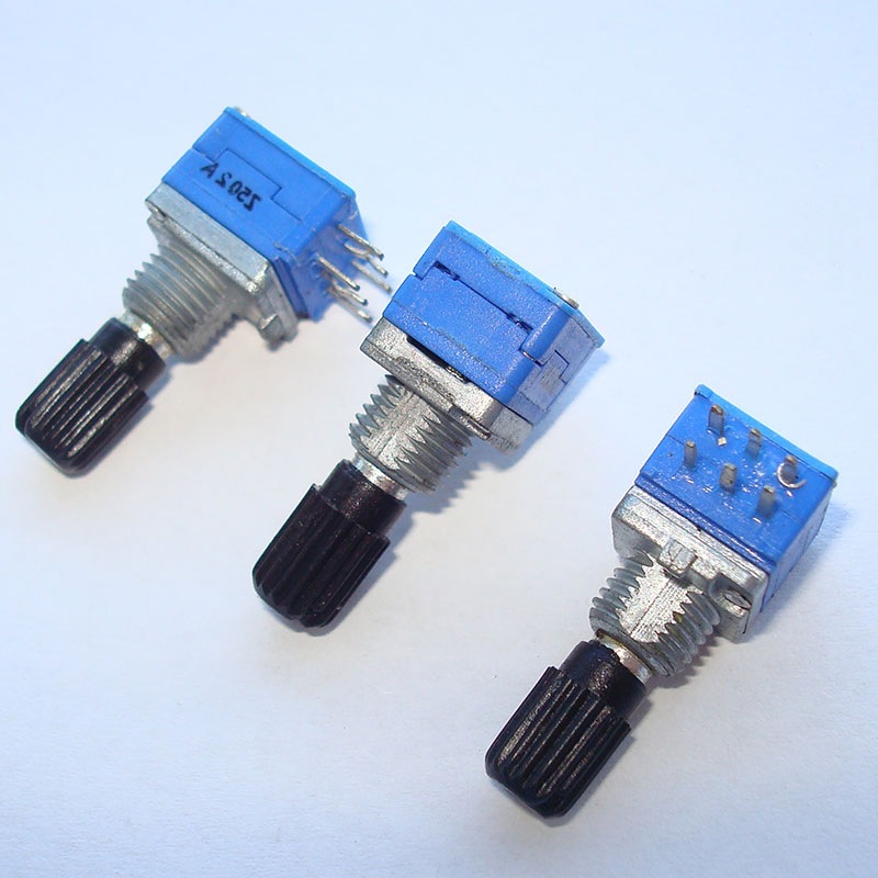 台产RK09型精密电位器双联A5K轴长包螺纹量15MM梅花轴