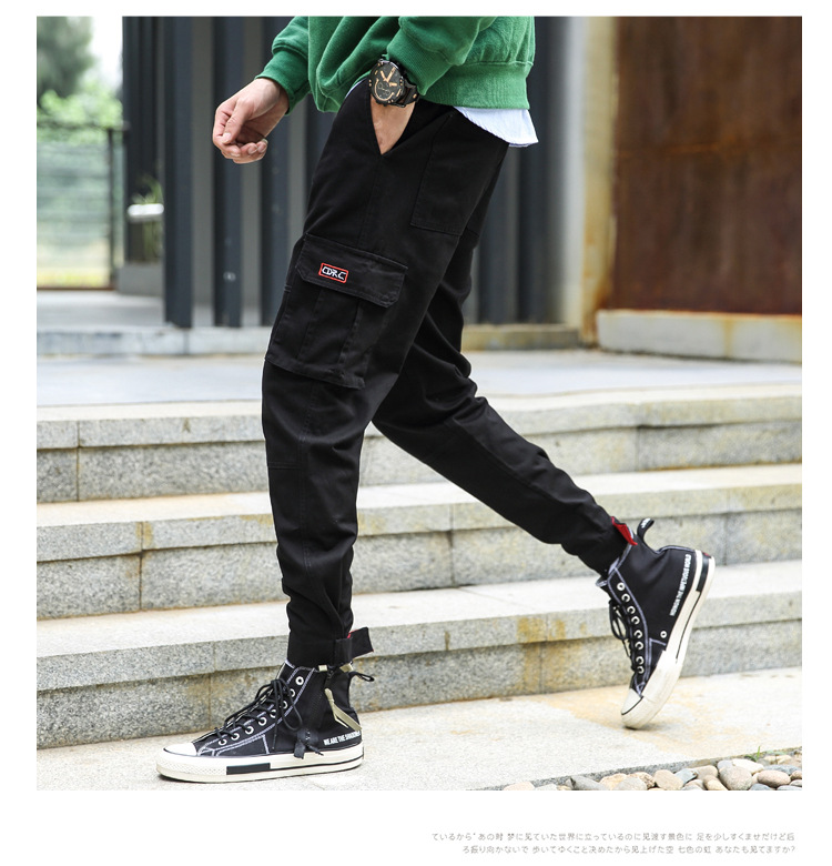 純棉休閑褲男2019春季新款休閑IMS工裝潮流時尚街頭青年男裝長褲