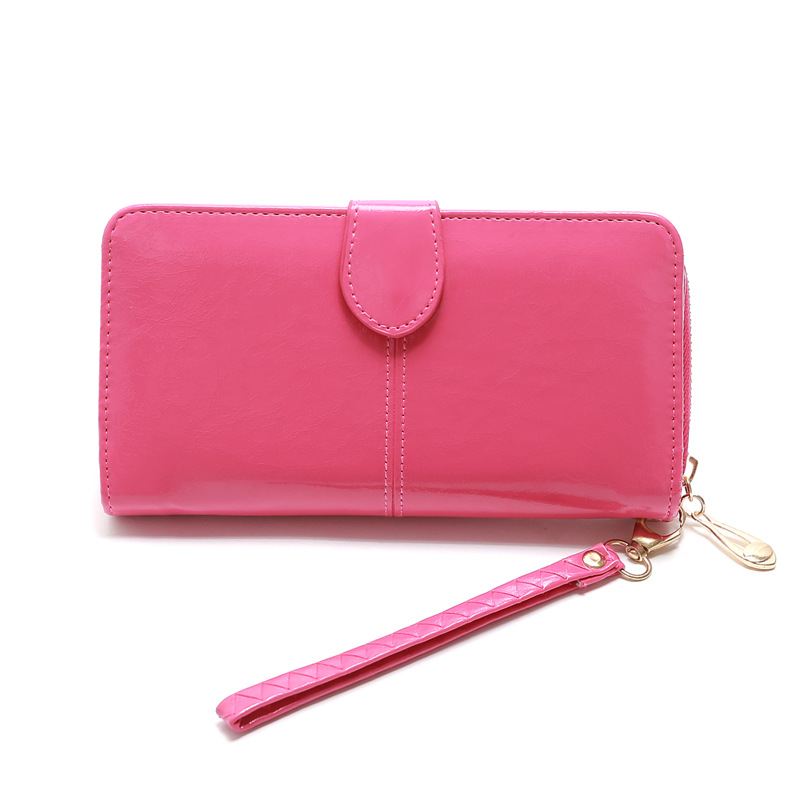 Leather Large-capacity Clutch Bag Elongated Concealed Buckle Wallet Card Holder display picture 12