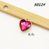 Crystal pendant heart-shaped, bracelet, necklace, hair accessory, 12mm