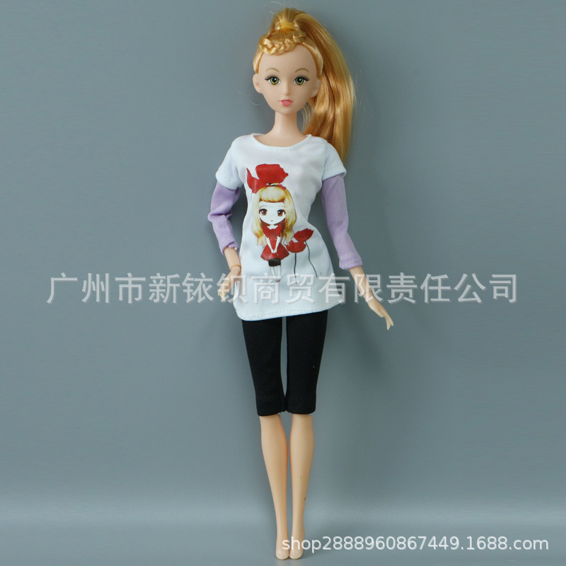 1I087P-C-红玫瑰女孩长袖白撞紫黑修身裤 (1)