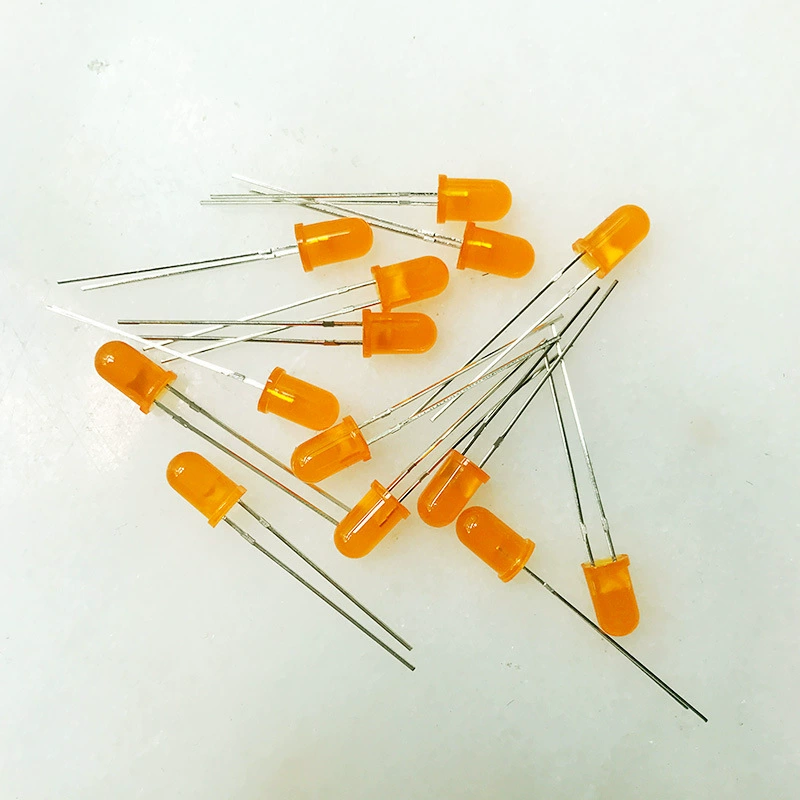 DEL lumière indicatrice orange à LED, 5 mm