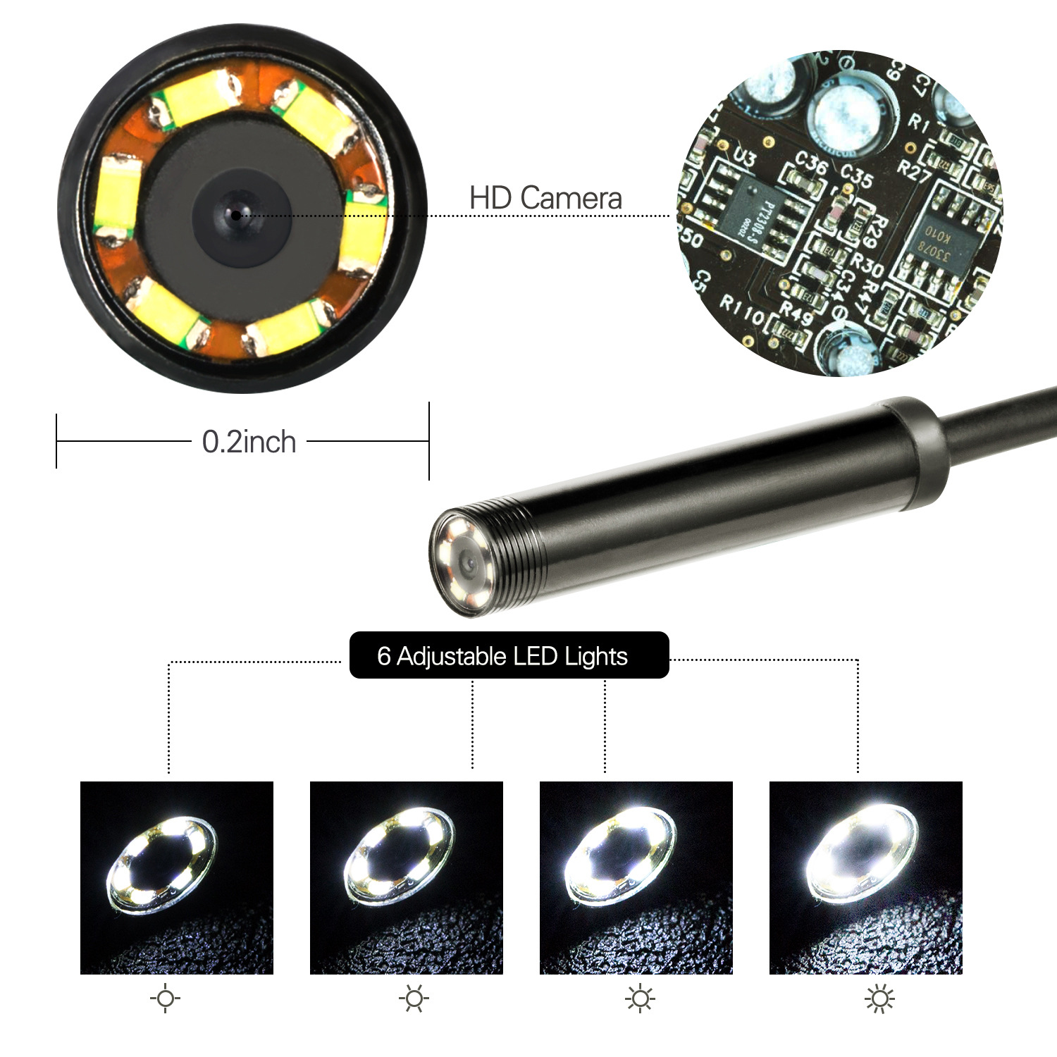 Caméra Endoscope pour téléphone portable 2m50 Android - Ref 3424229 Image 13