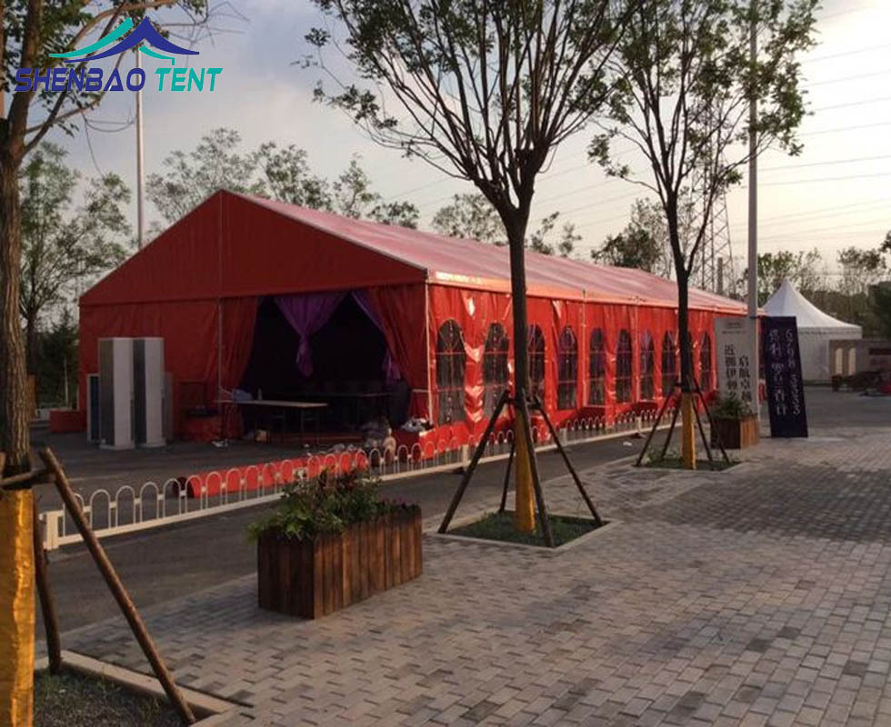 婚宴酒席欧式帐篷 户外活动带幔帐婚庆篷房 红色喜庆帐篷