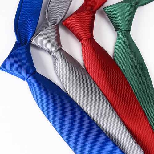 Solid Color Threaded Tie Pocket Square Set Cufflinks Men's Tie Three Piece Set Low Price Manufacturer Wholesale One Piece Dropshipping