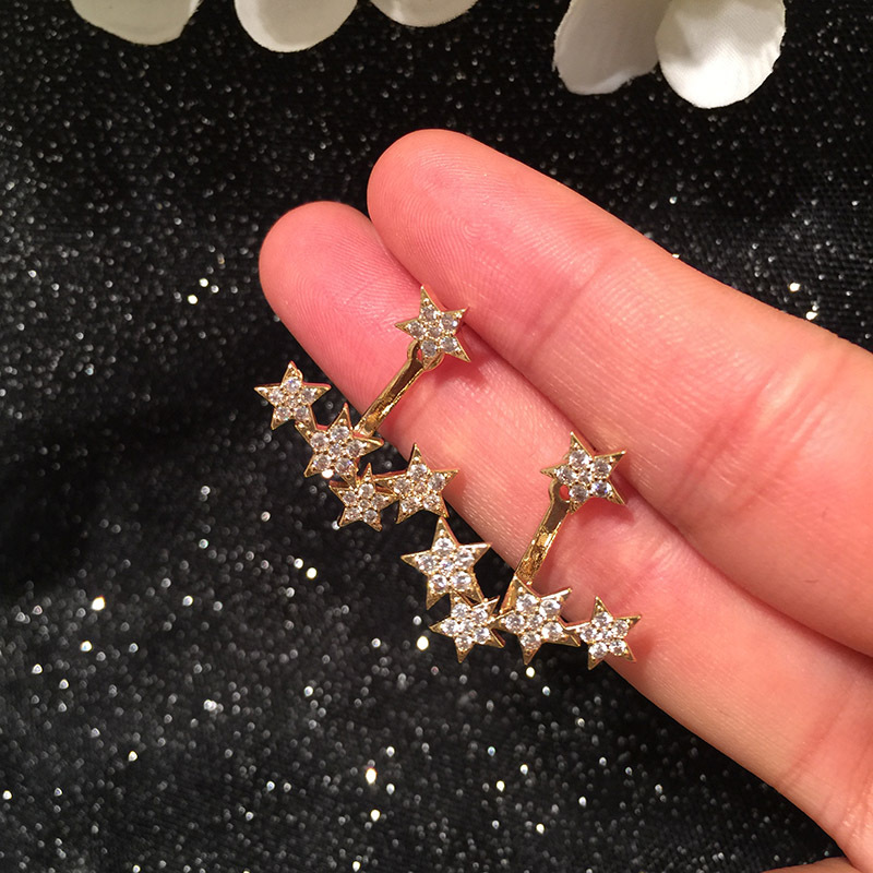 Starry Fashion S925 Silver Earrings display picture 5
