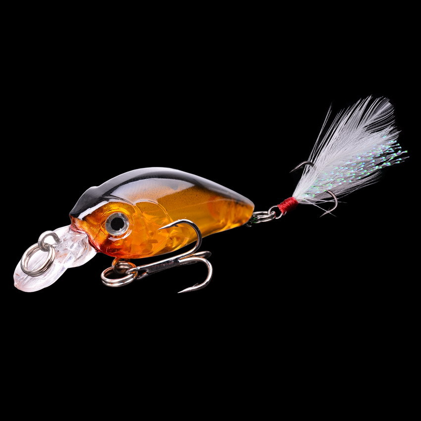 Small Shallow Diving Crankbaits Hard Plastic Minnow Baits Fresh Water Bass Swimbait Tackle Gear