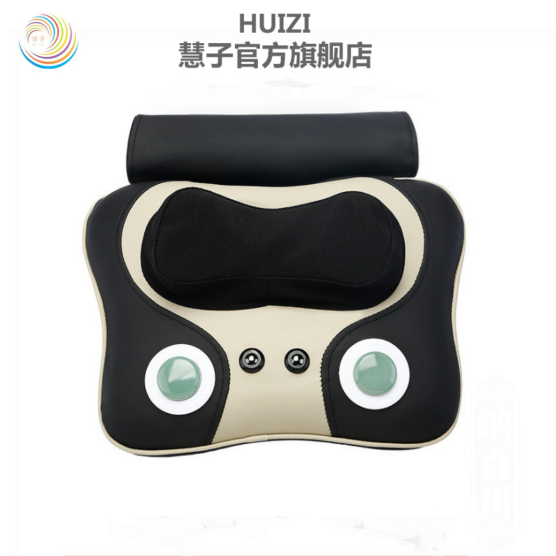 颈部腰部背部全身电动按摩靠垫 车家两用多功能按摩枕按摩器批发
