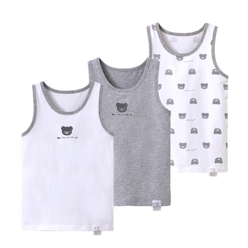 Boys vest summer cotton manufacturer wholesale baby vest cartoon print infant vest suspender wholesale sleeveless
