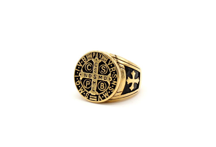 1 Piece Quantity Hip-Hop Letter Titanium Steel Men's Rings