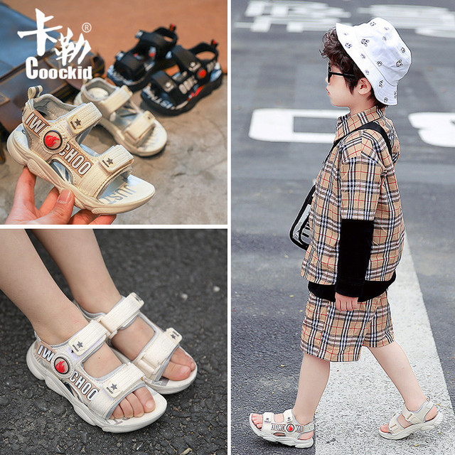 Giày trẻ em mùa hè 2019 dép trẻ em mới Phiên bản Hàn Quốc của bé trai Velcro thoáng khí Giày dép nữ thời trang Dép trẻ em