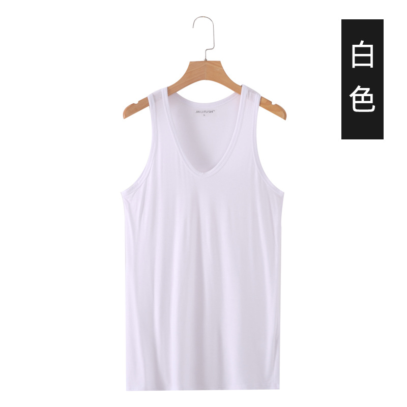 Summer men's Modal cotton vest men's summer vest ice silk camisole solid color men's sports sleeveless T-shirt home