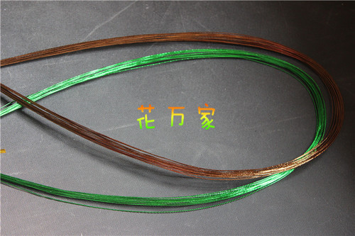 Preserved flower thin wire, craft flower art green brown wire, No. 24 handmade wire