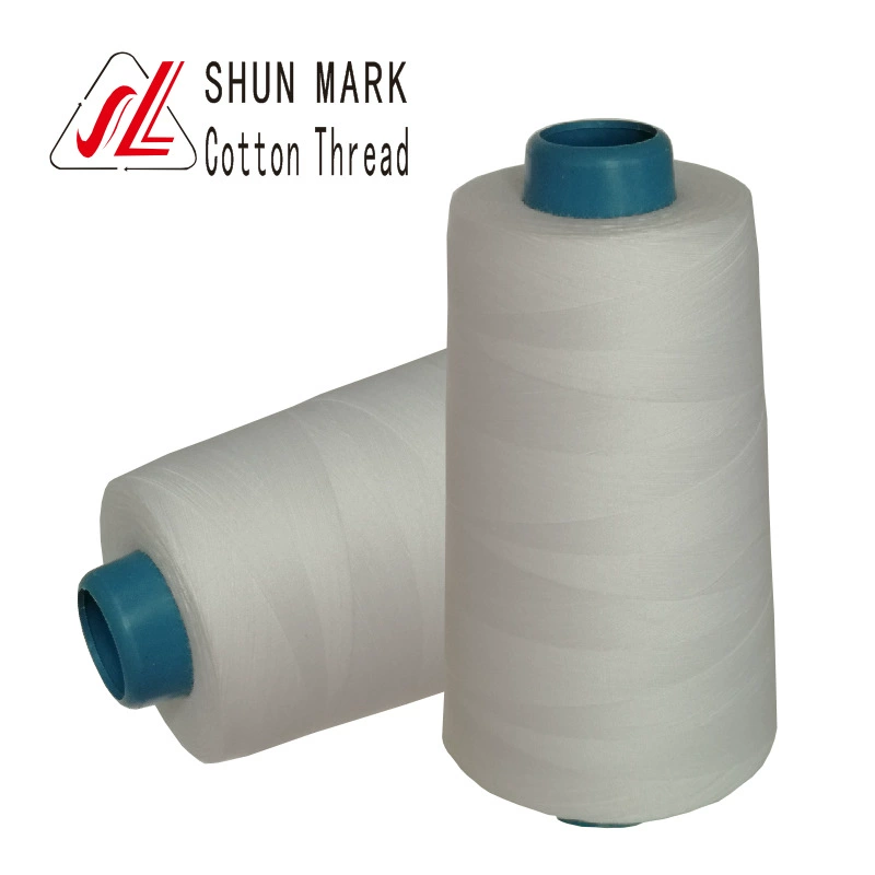 [Shunlong textile factory supply combed ring-spun cotton sewing thread 604# 606# white]