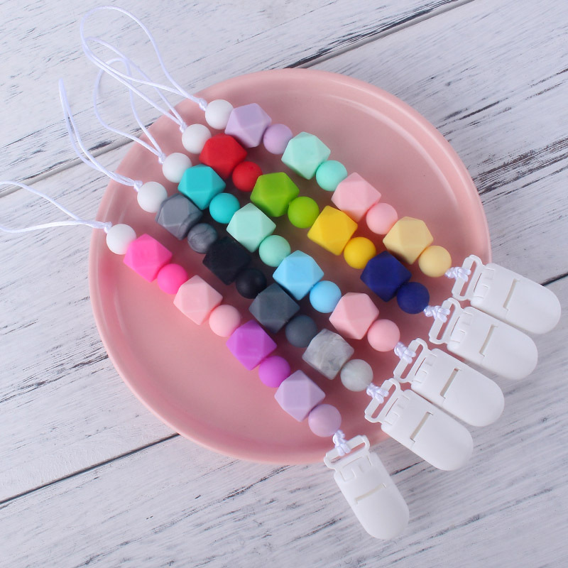 Comercio exterior nueva cadena de chupete de silicona suministros para bebés cadena anti-Caída de mordedor Amazon AliExpress cadena anti-perdida