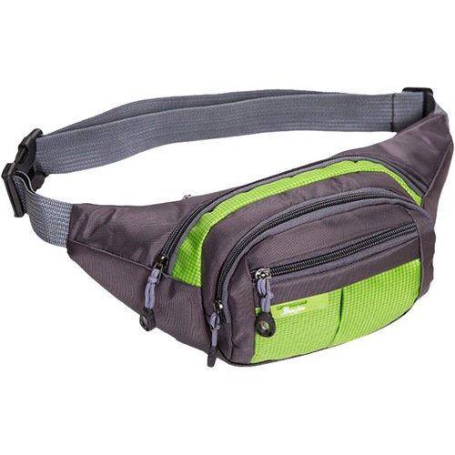 Nylon waist bag multi-pocket sports waist bag men's single shoulder crossbody bag shopping travel waist bag cycling mobile phone bag women