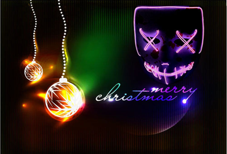 The new LED light -emitted Halloween handmade facial mask…