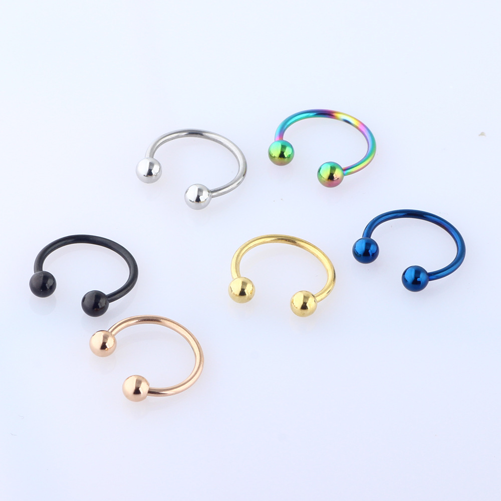 Labret piercing jewelry detail image
