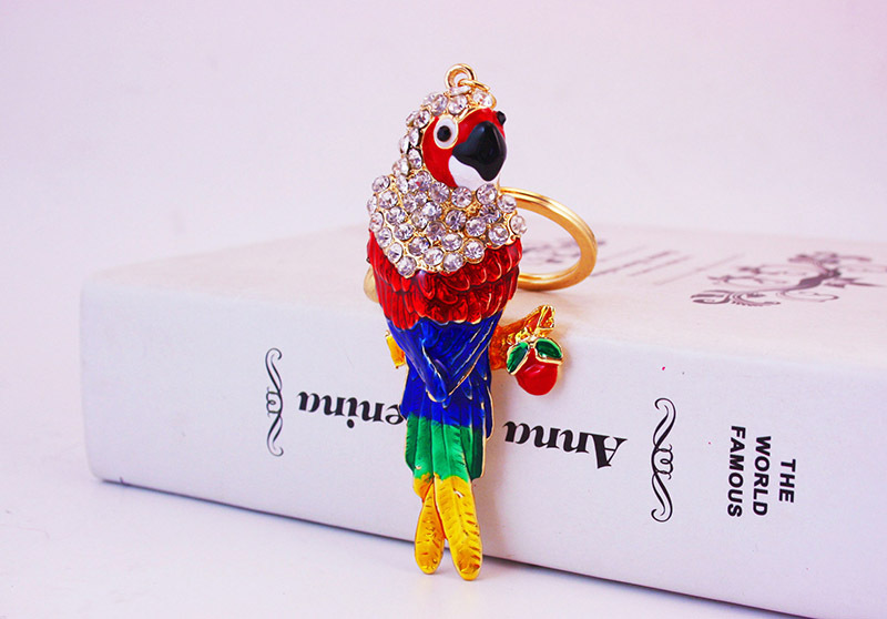 50g Weight Alloy, Metal Material Unisex Gender  Alloy Colorful Parrot Keychain Animal Bird Keychain 1