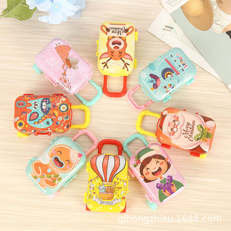 抖音同款礼品拉杆箱 可爱卡通儿童创意玩具礼物行李箱 可定制logo|ms