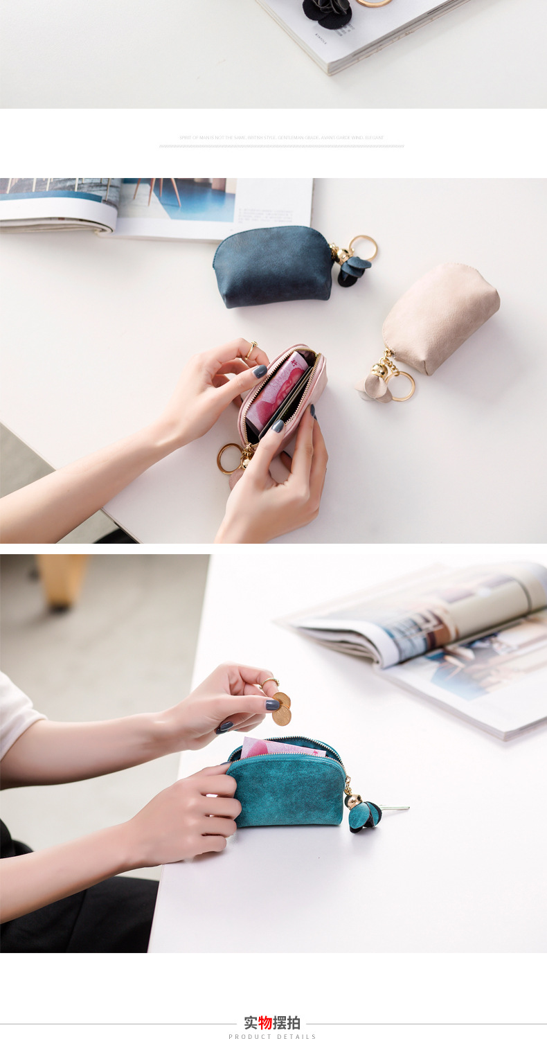 41g Weight Polyester Lining Material Zipper Closure Type Coin Purse Bags Type 1 Piece Quantity Daily Occasion Pu Leather Material Solid Color Pattern All Seasons Season Women's Gender Simple Style Style Dumpling Shape Shape Women's Solid Color Pu Leather Zipper Coin Purses 9