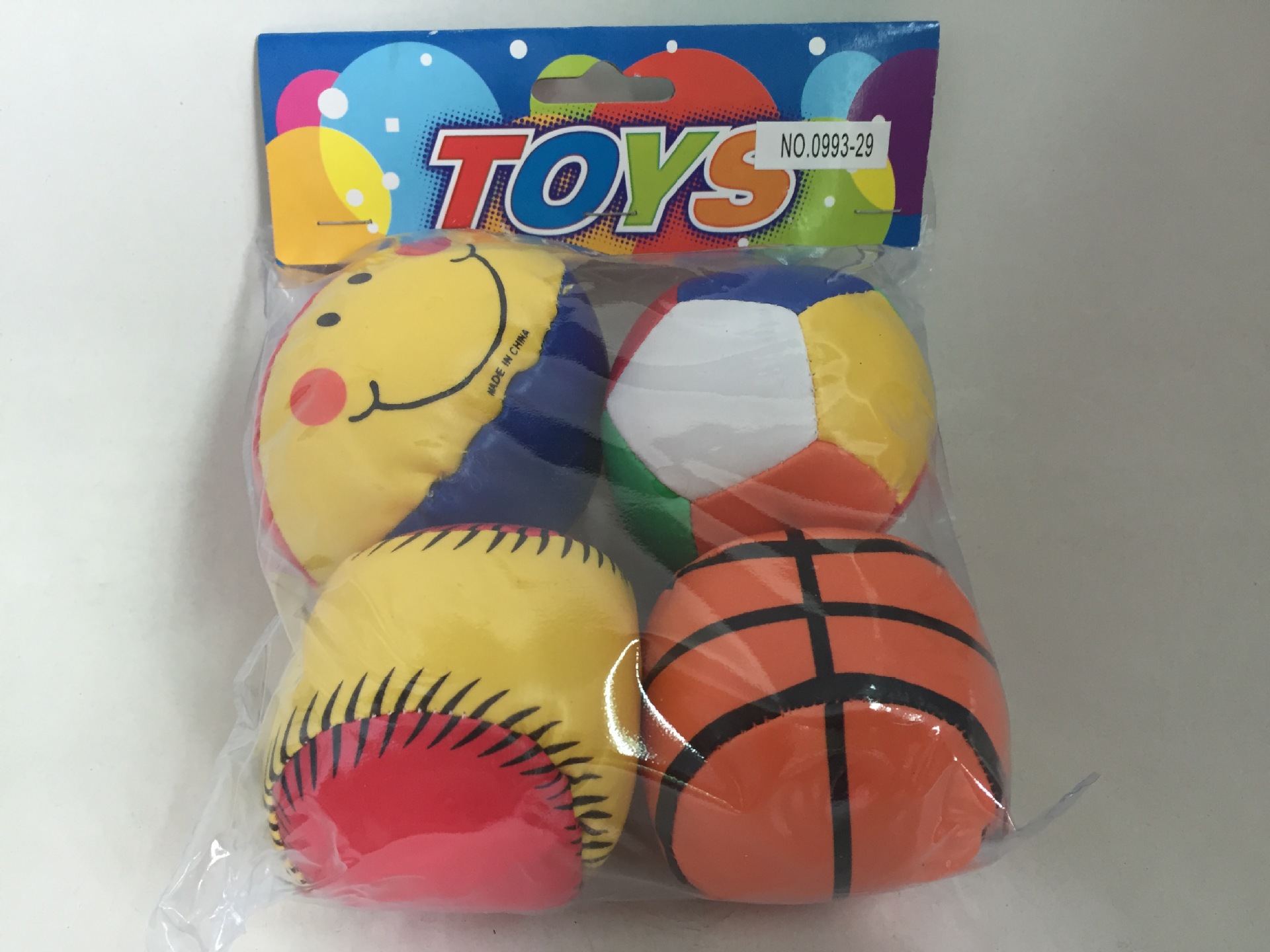 3 inch set of four +12 pieces color ball PVC cotton ball custom various sizes PVC ball Baseball Basketball Football