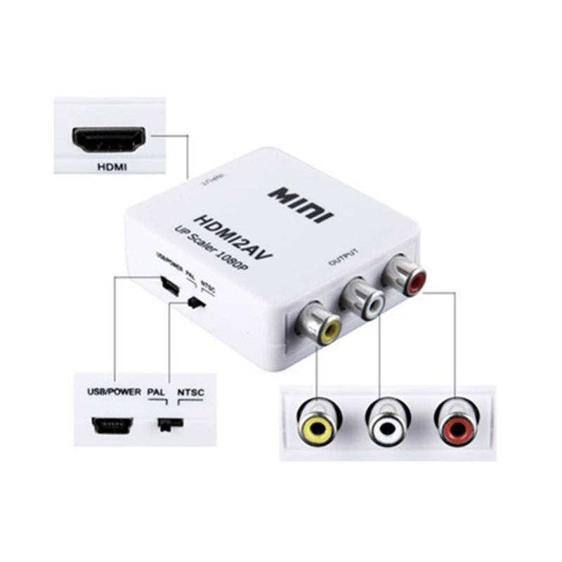 HDMI в AV конвертер HDMI2AV конвертер HDMI в RCA HDMI выключатель 1080P заводская оптовая