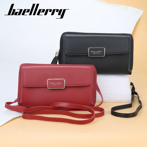 baellerry new women's bag Korean style zipper tassel long wallet multi-functional cross-body mobile phone bag for women