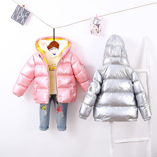 Зимний детский пуховик, серебряный космический костюм мальчика цветочника, в корейском стиле, подходит для подростков, увеличенная толщина, детская одежда