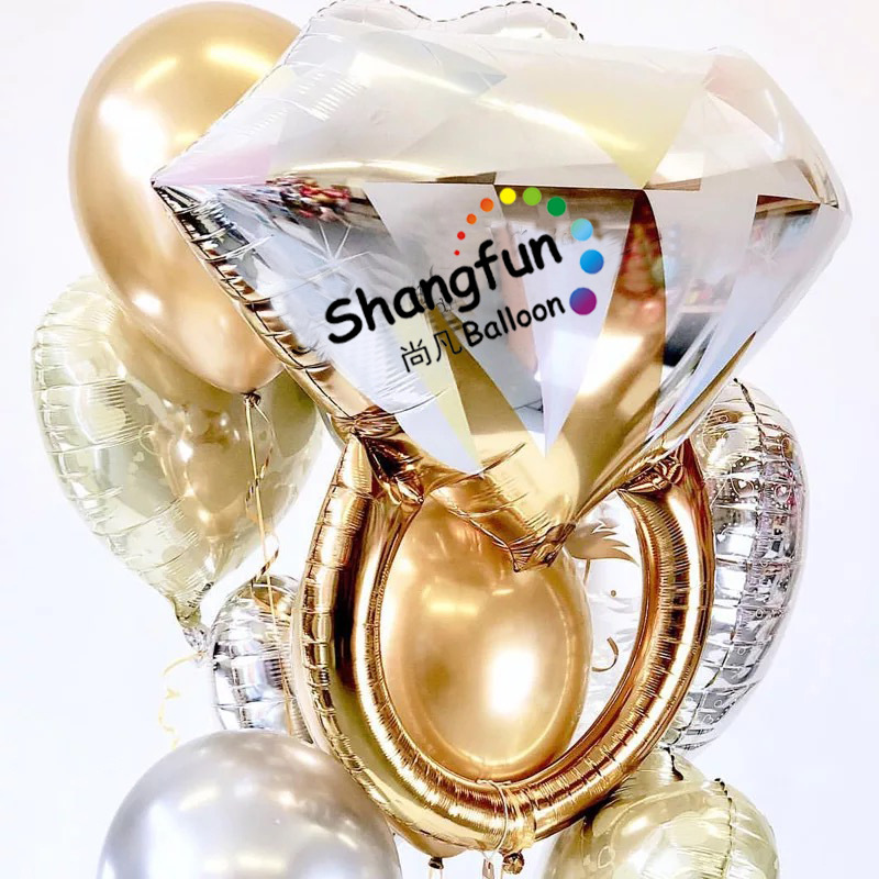 香槟金钻戒细节图1