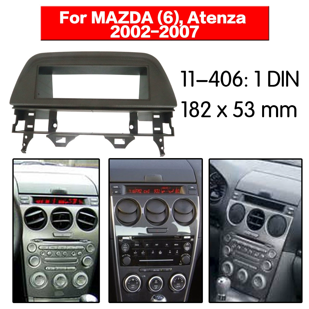 Подходит для Mazda 6 2002-2007, модификации автомобильной навигации, аксессуары для поверхности рамы