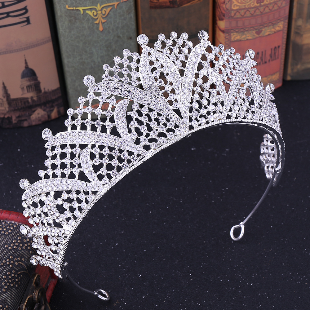 De Mariée Couronne Alliage Incruster Cristal Artificiel Strass Couronne display picture 1