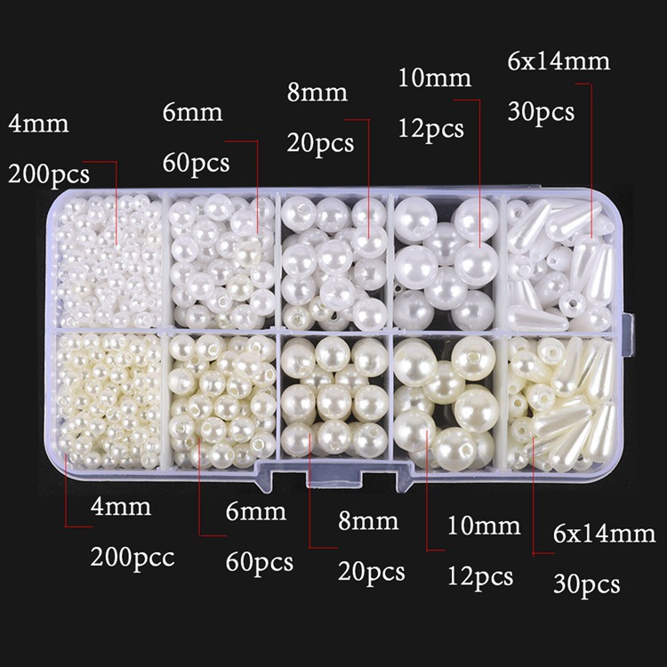 1 Set Imitation Pearl Geometric Round Beads display picture 1