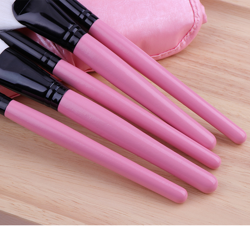 Fashion Solid Color Handle Makeup Brush Set Portable Storage Bag Wholesale Nihaojewelry display picture 1