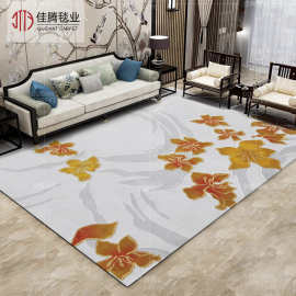 新中式家用客厅茶几卧室满铺床边毯新西兰羊毛地毯中国风手工地毯