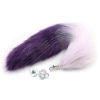 Purple -white gradient tail metal anal plug