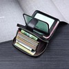 Anti-magnetic leather card holder for driver's license, men's case, short wallet, anti-theft, cowhide, genuine leather