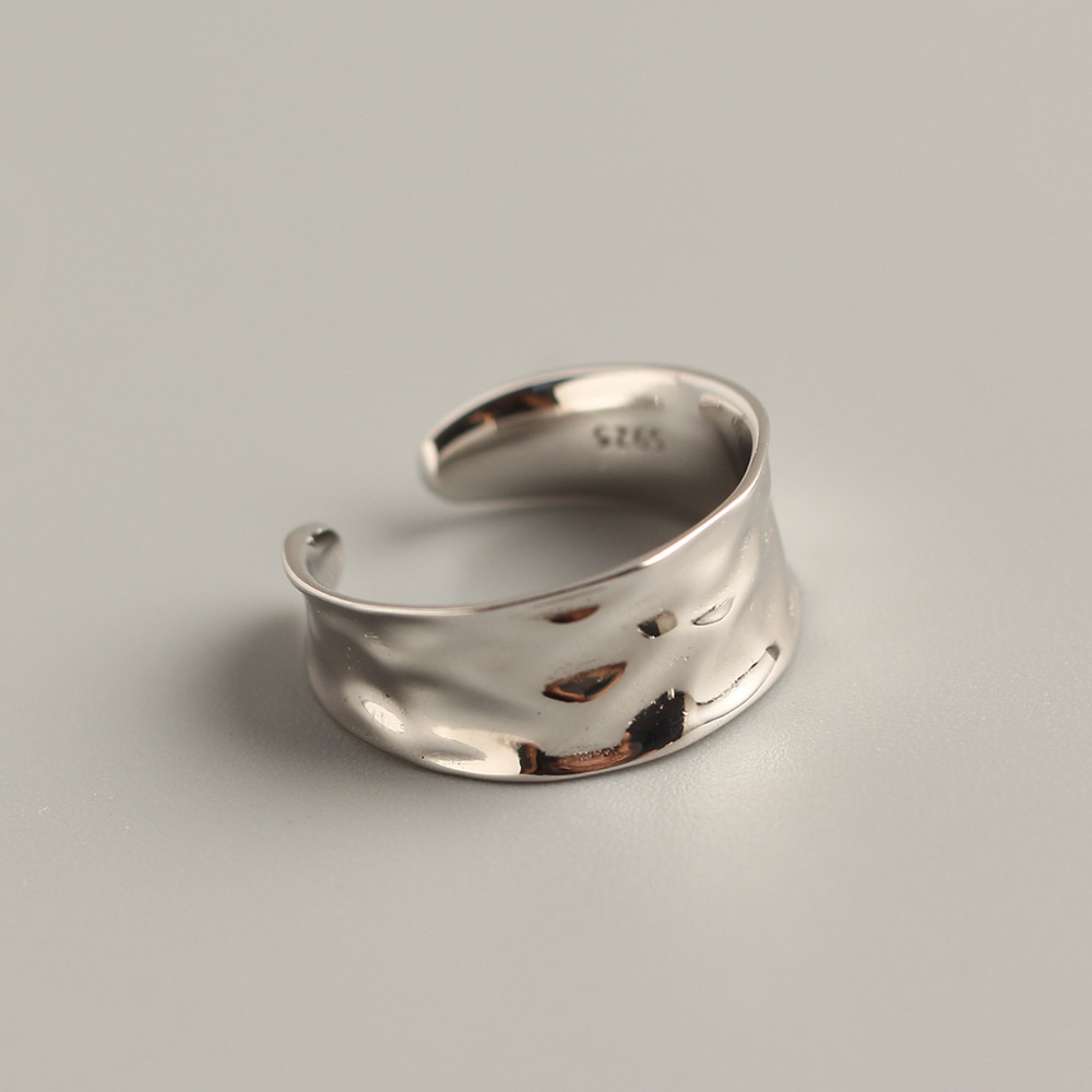 6g Weight 0.03µm Gold Plating Thickness Electroplating Gold Plating Process Stone-Free Inlay Material Open Ring Classification 1 Piece Quantity 925 Sterling Silver Open Ring Geometric