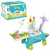 Children's family universal storage system, realistic car, variable set, cart for boys and girls, tableware