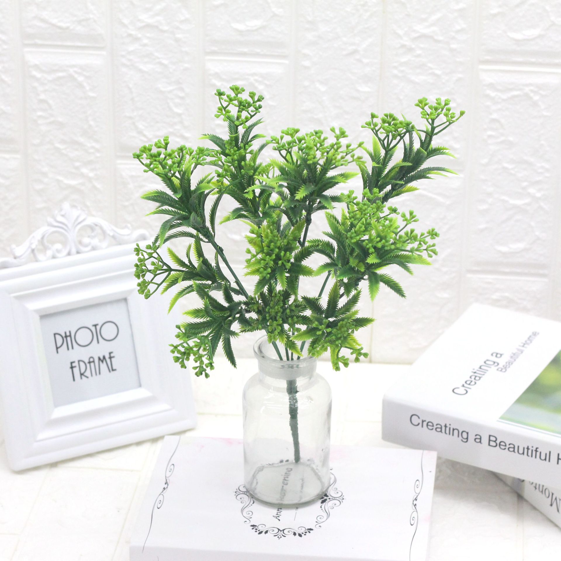 仿真綠植塑料葉 室內(nèi)客廳裝飾品人造花卉絹花拍攝道具植物