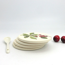 直销 超值水果写实吸水陶瓷杯垫 隔热防滑软木来样