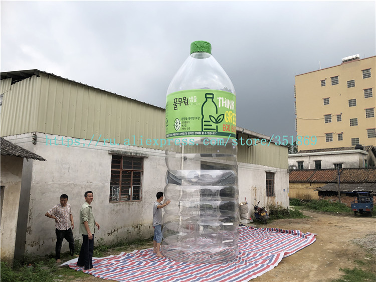 大型透明PVC充气瓶子模型  PVC透明饮料瓶子酒瓶广告模型定制