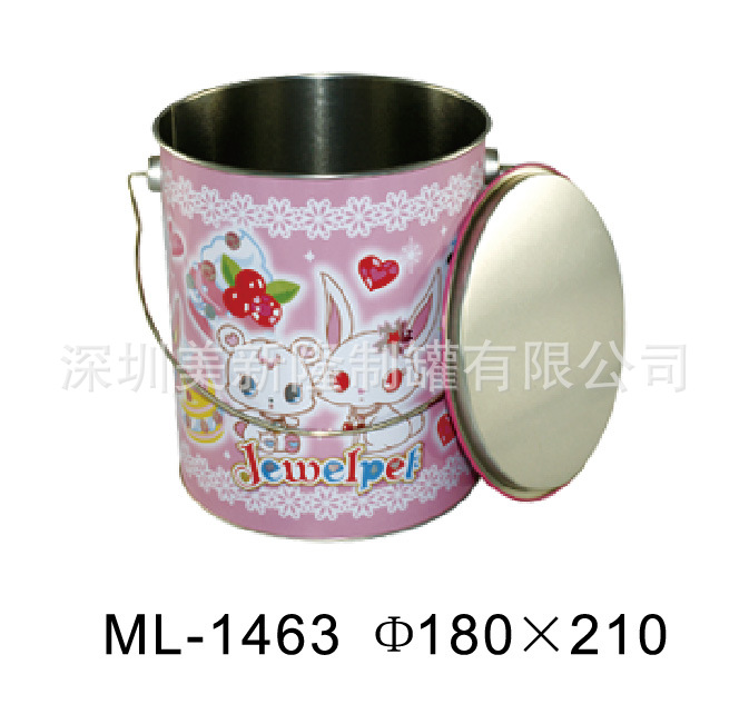 定制圆形手提铁盒包装  卡通玩具收纳铁盒   儿童礼品包装