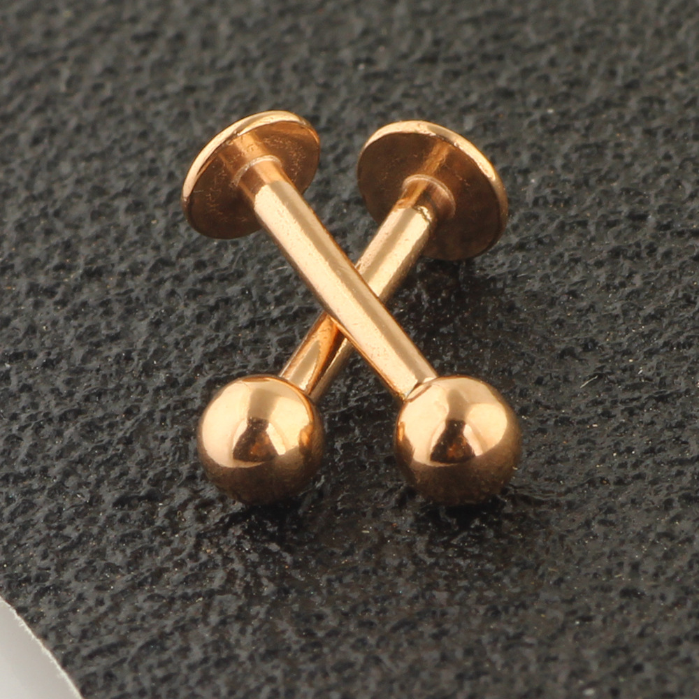 13 Pcs Body Piercing Jewelry Set Nose Ring Nose Stud Lip Ring Industrial Barbell Earrings Stainless Steel Rose Gold detail image 11