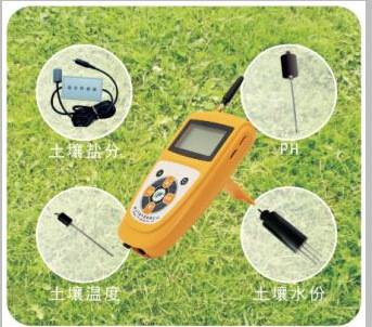 ZJ供土壤水份、温度、盐分PH 四参数速测仪 型号:TZS-PHW-4G