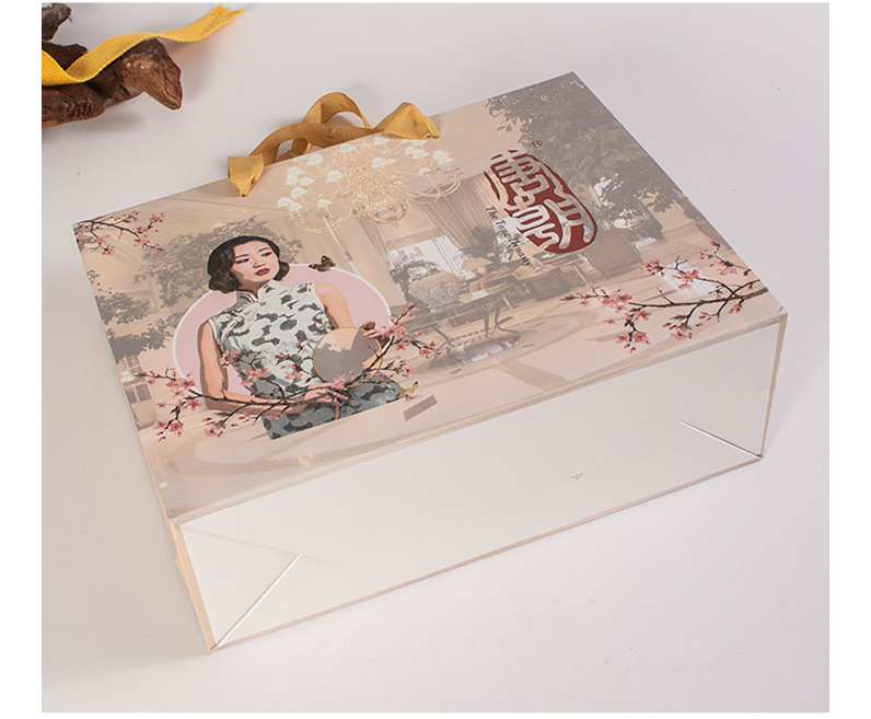 批发定做个性创意彩色印刷加厚白卡纸礼品袋子手提定制可印logo