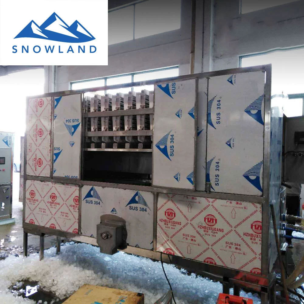 Машина для производства кубиков льда Snowland 2 тонны для магазинов холодных напитков, прозрачный кубик льда