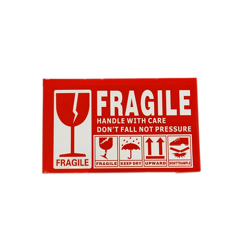 Оптовая покупка Spot Fragile Предупреждение Fragile без клея-лейкого наклейки