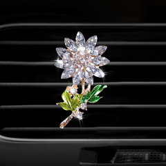 Car air vent essential oil clip sunflower car air conditioner decoration clip car air freshener clip in-car scented cream crystal ornament
