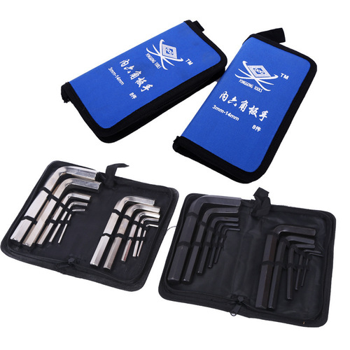 Wholesale Oxford bag hexagonal wrench set, hexagonal screwdriver, standard flat angle L-shaped tool set